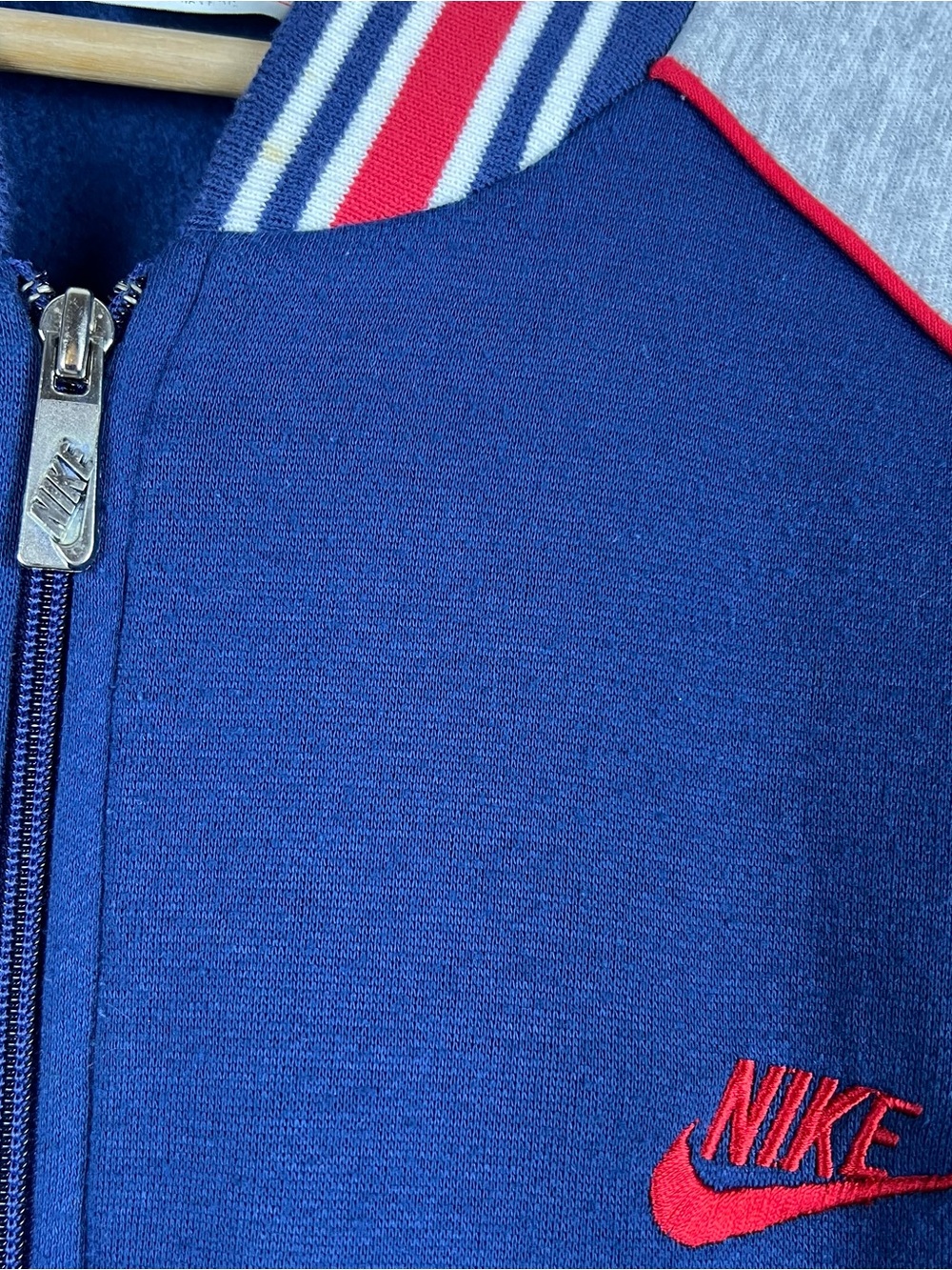 Nike Blue Tag Vintage 80s 2 Piece Tracksuit Set Size Small Mens Navy Gray - Picture 3 of 15